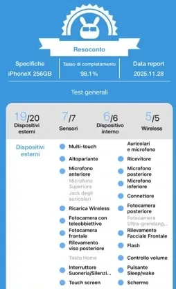 iPhone X 256GB Grigio Siderale - Batteria 100%