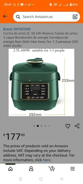 Olla Arrocera Eléctrica Midea 2.5L