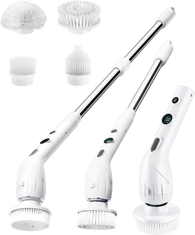 Cepillo eléctrico de 2 velocidades con 4 cabezales