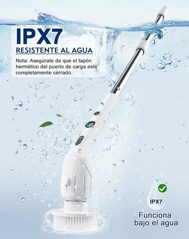 Cepillo eléctrico de 2 velocidades con 4 cabezales