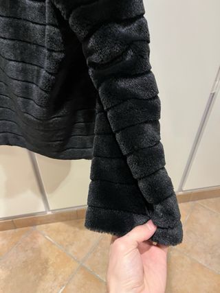 Giacca pelosa nera donna S