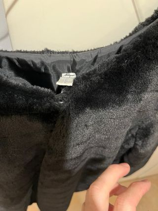 Giacca pelosa nera donna S