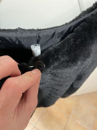 Giacca pelosa nera donna S