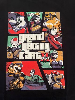 Camiseta Mario Kart Bros GTA Style