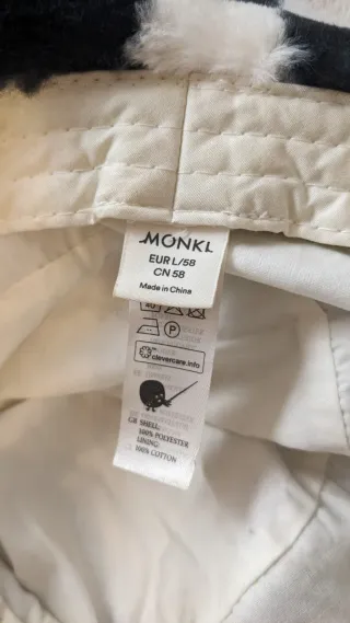 Gorro pescador cuadros blanco y negro