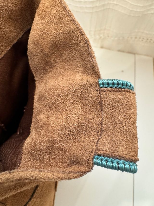 Stivaletti Boho Taglia 40 con Turchesi e Frange