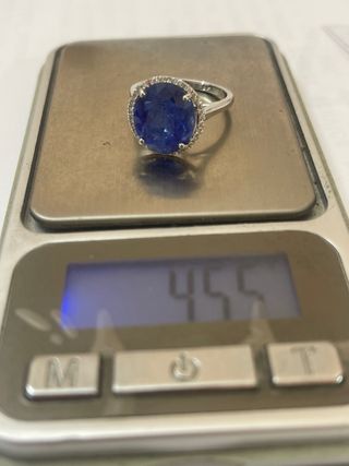 Anillo Oro 7.99 Ct Tanzanita y 38 Diamantes