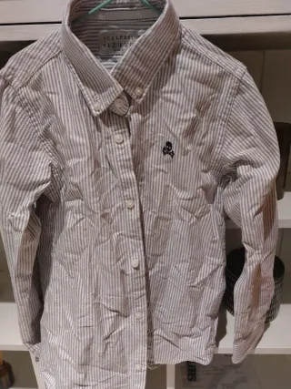 Camisa niño Scalpers rayas calavera Talla 8