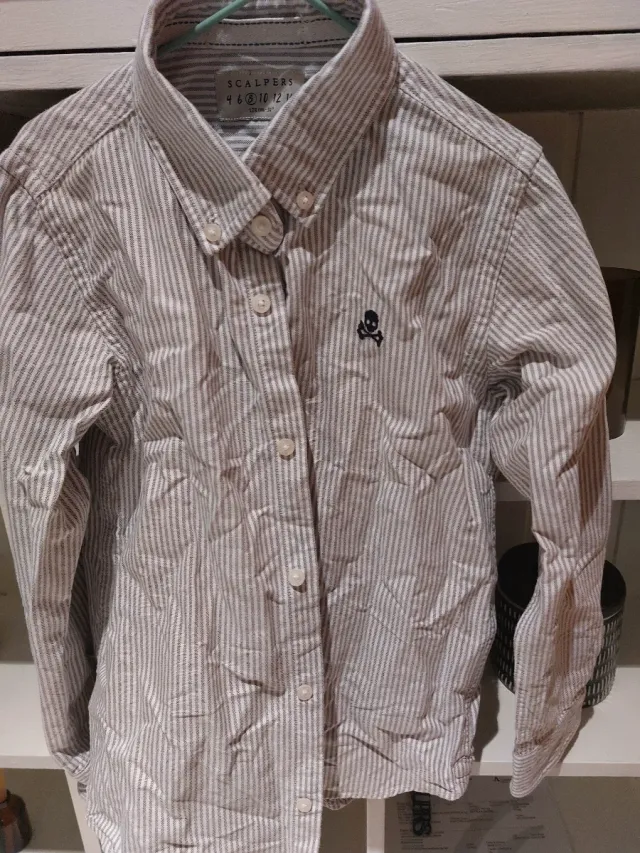 Camisa niño Scalpers rayas calavera Talla 8