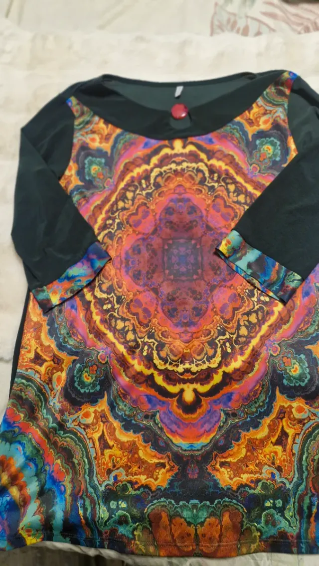 Vestido estampado mandala talla única