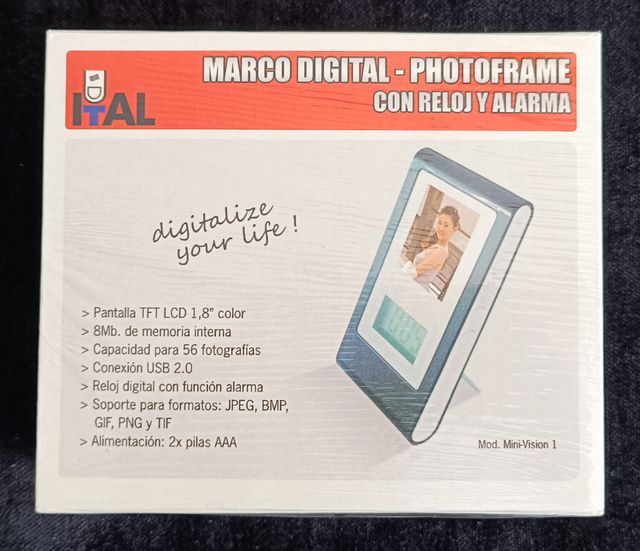 MARCO DIGITAL CON RELOJ Y ALARMA - MARCA ITAL