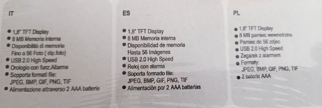 MARCO DIGITAL CON RELOJ Y ALARMA - MARCA ITAL