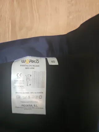 Pantalón de trabajo azul,forrado invierno