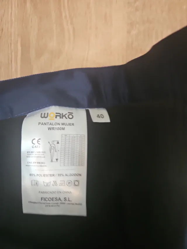 Pantalón de trabajo azul,forrado invierno