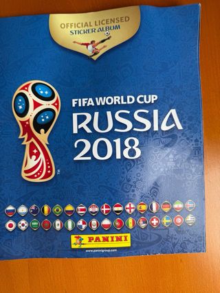6 blisters cromos Mundial Rusia 2018 Panini +album