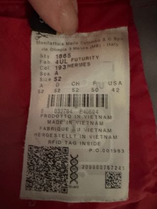 Giubbotto Colmar Uomo Taglia 52 Rosso