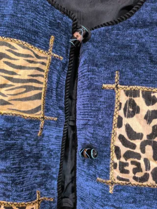 Cazadora Alex Kim Animal Print Azul