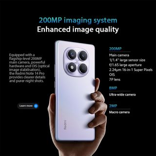 Xiaomi Redmi Note 14 Pro Smart Phone 8GB+256GB ,REACONDICIONADO marcas minimas, 6.67-Inch Rhythm Eye Protection Fingerprint Unlock 50 Million Pixels/Dual Card Dual Standby/NFC Function, 45W Chargi...