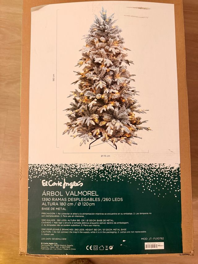 Árbol de Navidad El Corte Inglés 180cm