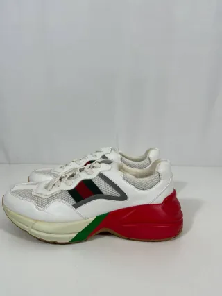 Zapatillas Gucci Rhyton Blancas y Rojas