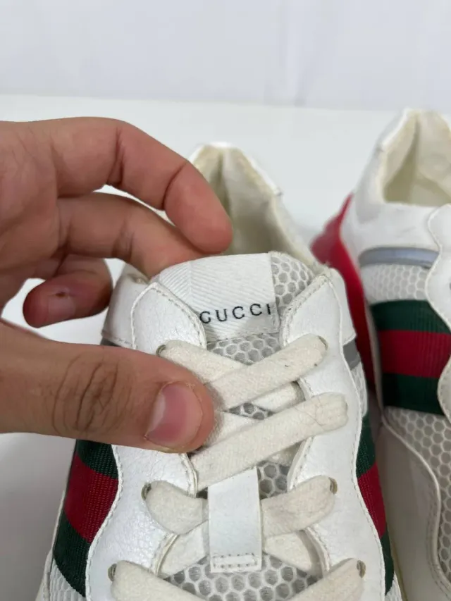 Zapatillas Gucci Rhyton Blancas y Rojas