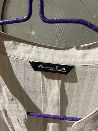 Blusa Beige Rayas Massimo Dutti