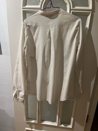 Blusa Beige Rayas Massimo Dutti