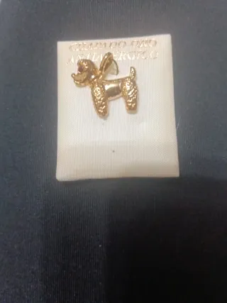 Medalla perro chapado oro