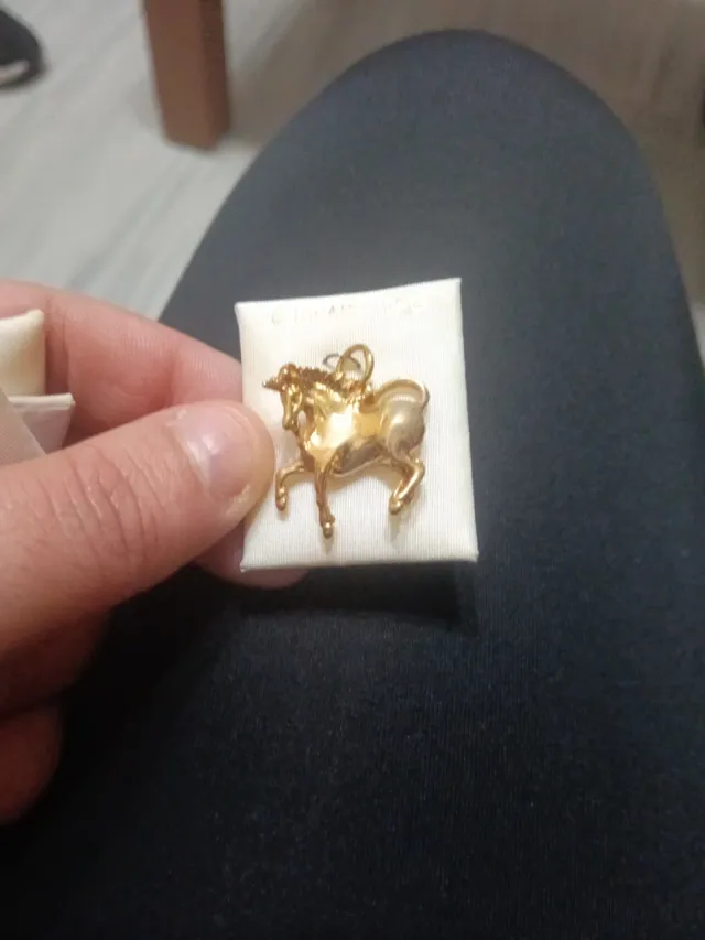 Medalla perro chapado oro