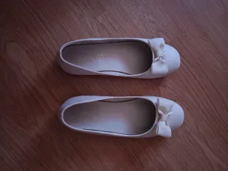Zapatos comunión niña lazo blanco