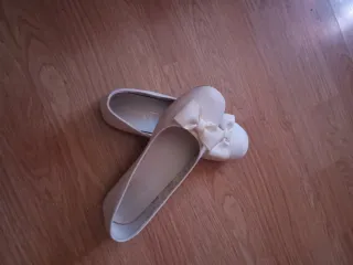 Zapatos comunión niña lazo blanco