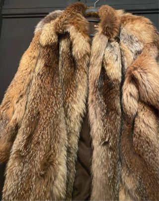 Abrigo de zorro auténtico