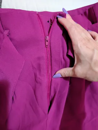 Pantalón alto fucsia Stradivarius mujer