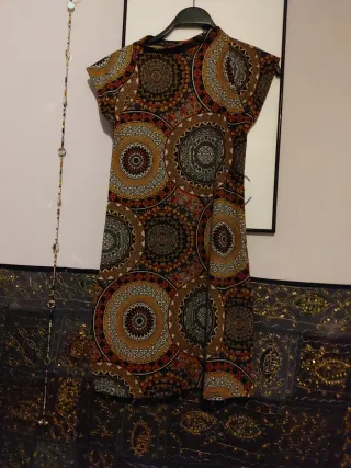 Vestido estampado geométrico