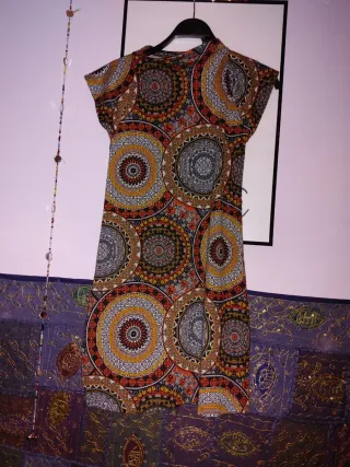 Vestido estampado geométrico