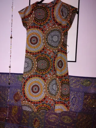 Vestido estampado geométrico