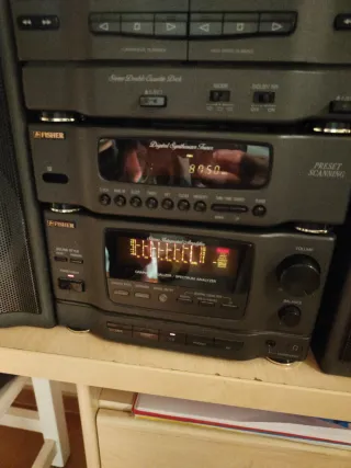 Mini cadena Fisher 100W con altavoces de 3 vias