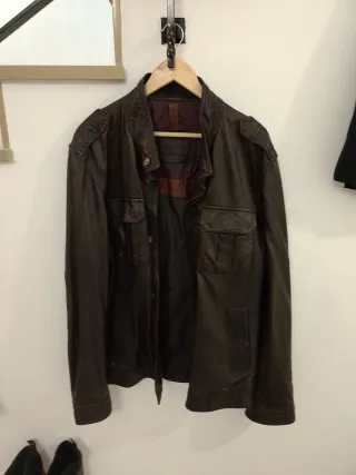 Chaqueta de cuero Massimo Dutti Hombre