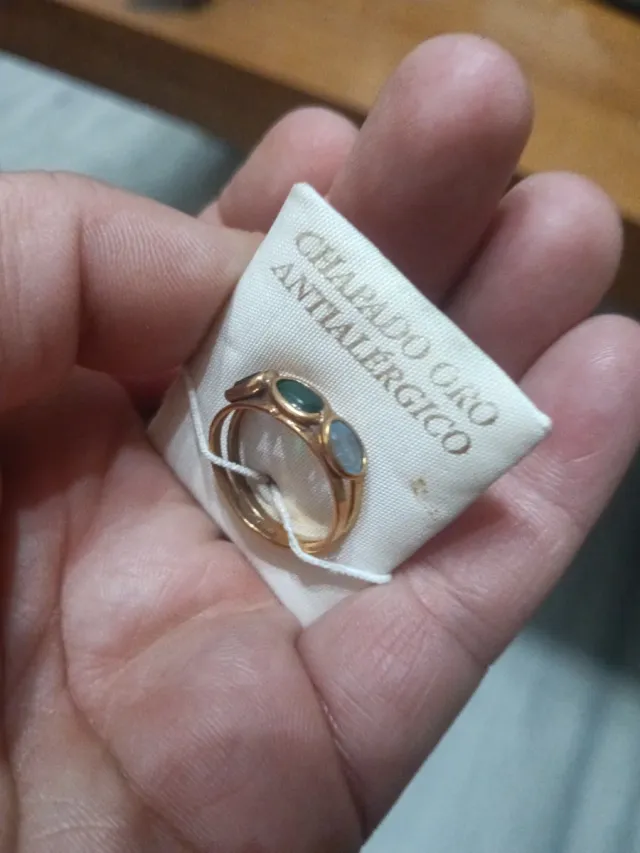 Anillo Chapado Oro Antialérgico