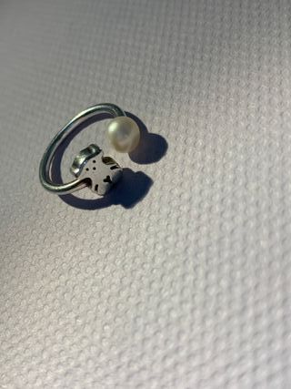 Anillo Tous Oso y Perla Plata