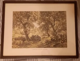 Stampa Carlo Bossoli I Garibaldini Attaccano San F