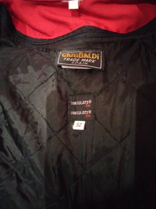 Chaqueta Moto Garibaldi Negra y Roja Talla 52