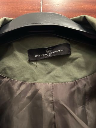 Parka verde cacería cortavientos