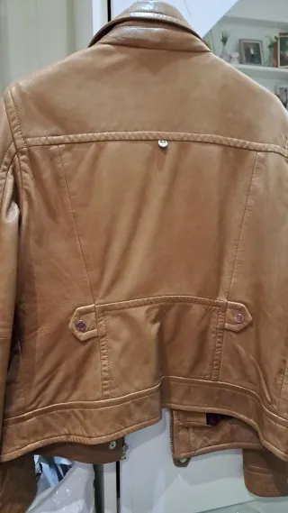 Cazadora Piel Massimo Dutti Marrón