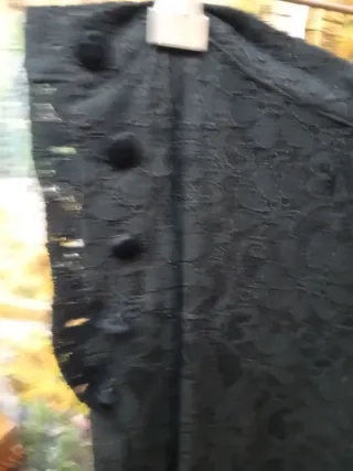 Falda larga encaje negro