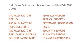 Filtro de Aceite KTM Original