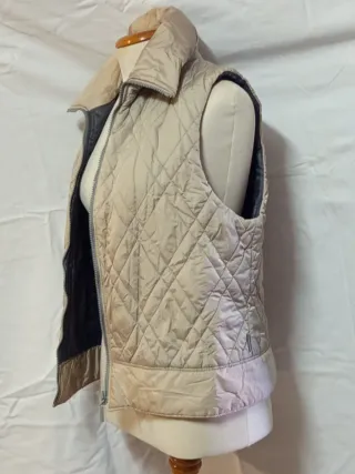 Chaleco acolchado mujer beige