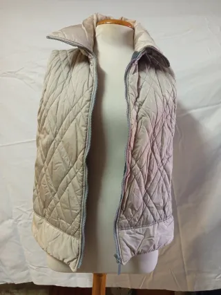 Chaleco acolchado mujer beige