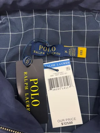 Chaqueta Azul Polo Ralph Lauren, de entretiempo.