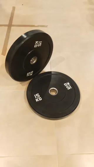 Discos Bumper 15 kg (2 unidades)